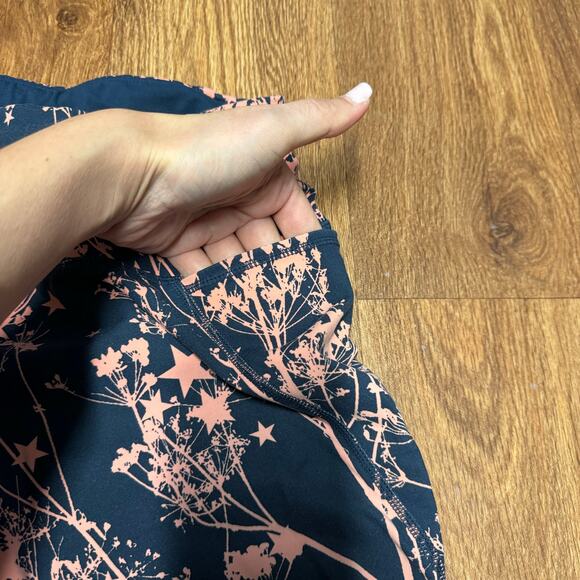 Sweaty Betty The Power Legging Yoga Pants XS Green Pink Star Floral Side Pocket - Picture 5 of 11